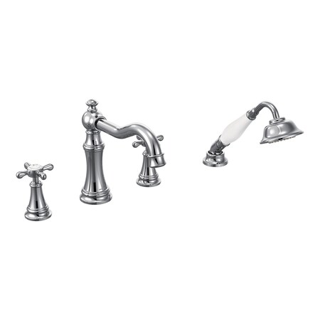 Moen Two-Handle Roman Tub Faucet Includes Hand Shower TS21102